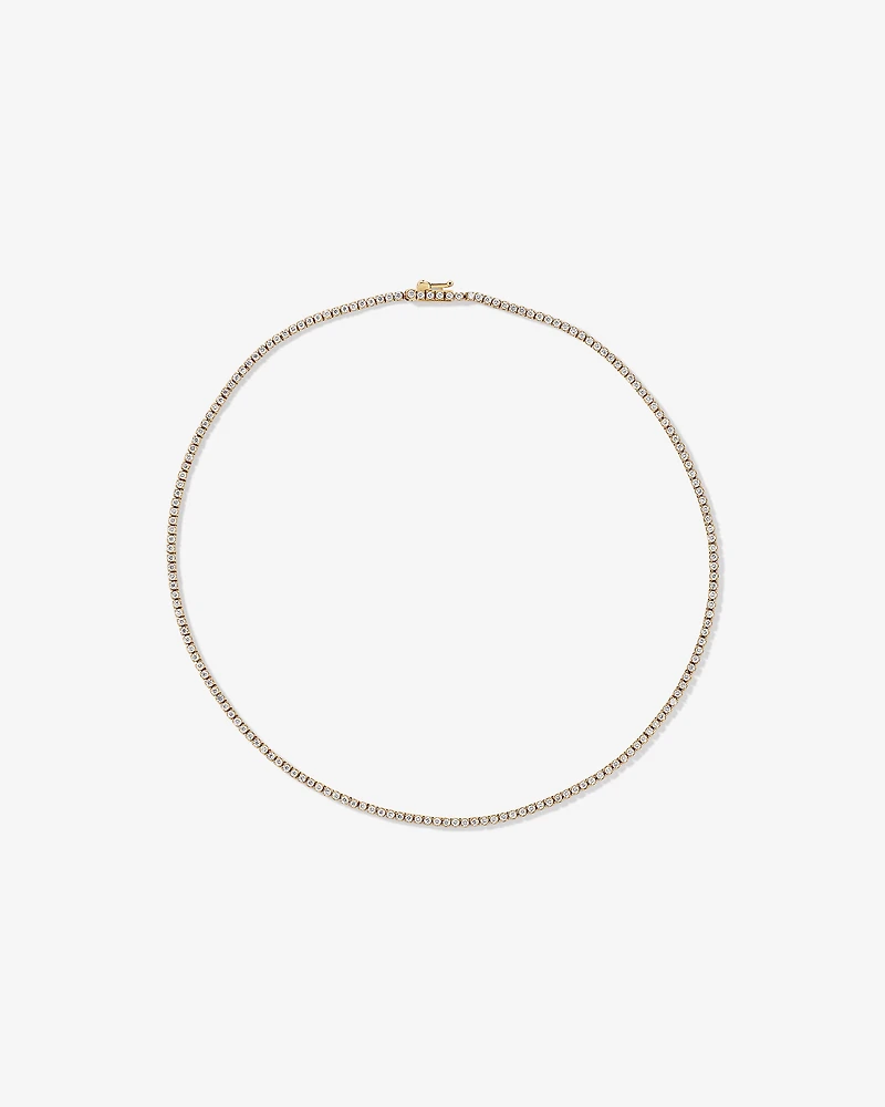 4.00 Carat TW Tennis Necklace in 18kt Yellow Gold
