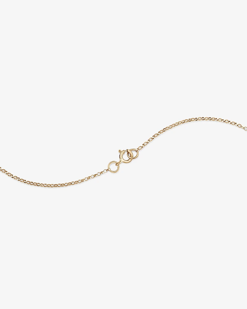 S' Initial Necklace with 0.10 Carat TW of Diamonds in 10kt Yellow Gold