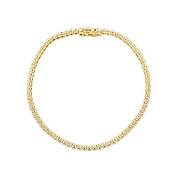 0.90 Carat TW Laboratory-Grown Diamond Tennis Bracelet 10kt Yellow Gold