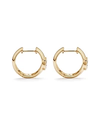 0.50 Carat TW of Laboratory-Grown Pear Cut Diamond Huggie Earrings in 10kt Yellow Gold