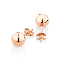 7mm Ball Stud Earrings in 10kt Rose Gold