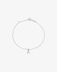 Bracelet à initiale « A » en argent