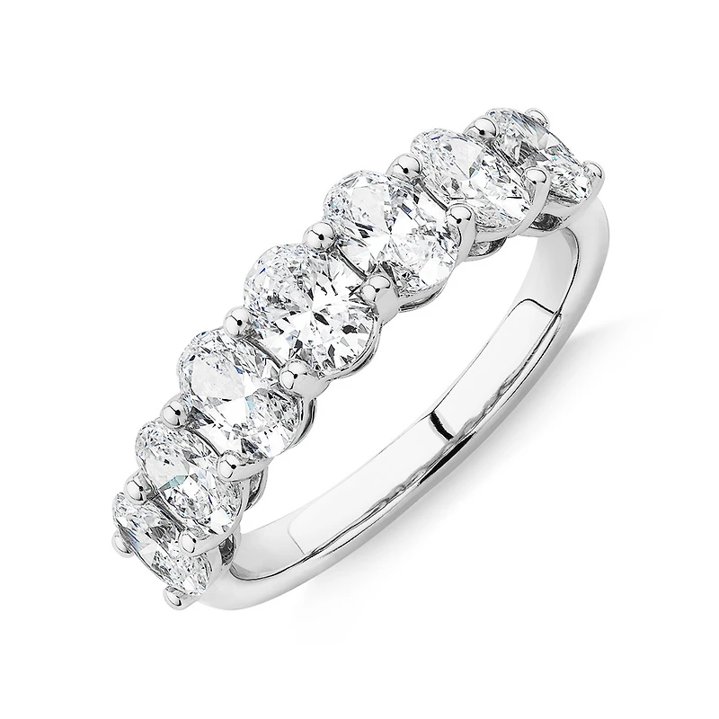 Wedding Band with 2.00 Carat TW Laboratory Grown Diamonds in 14kt White Gold