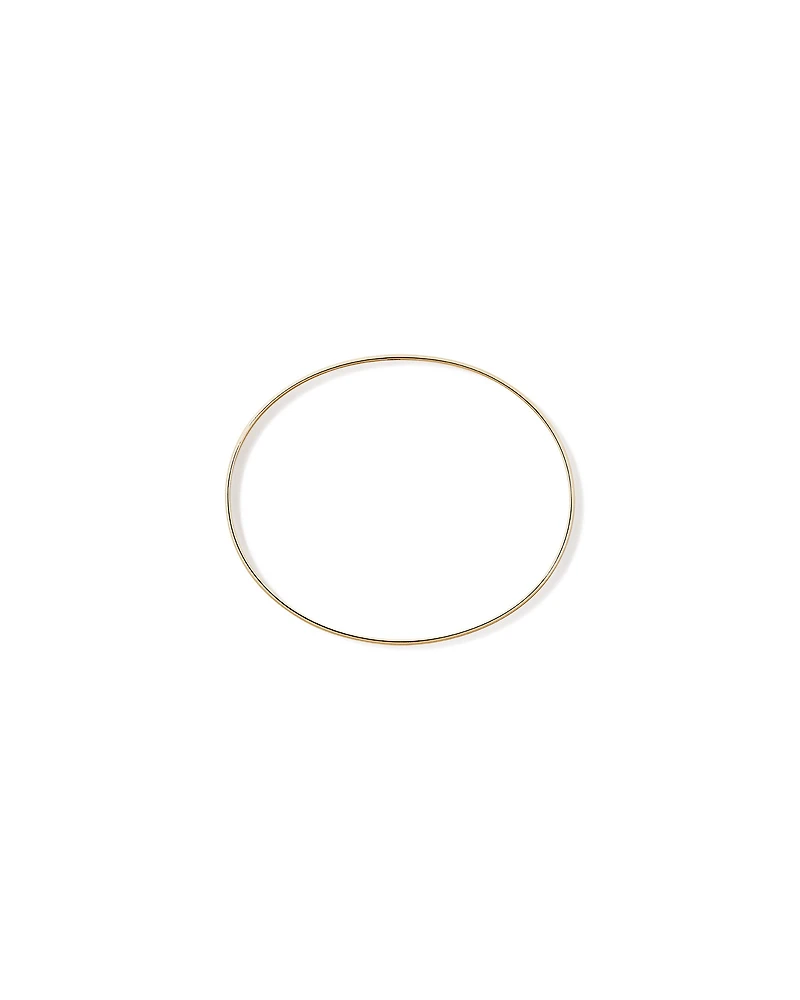65mm (2.5") 3.8mm Width Solid Oval Bangle in 10kt Yellow Gold