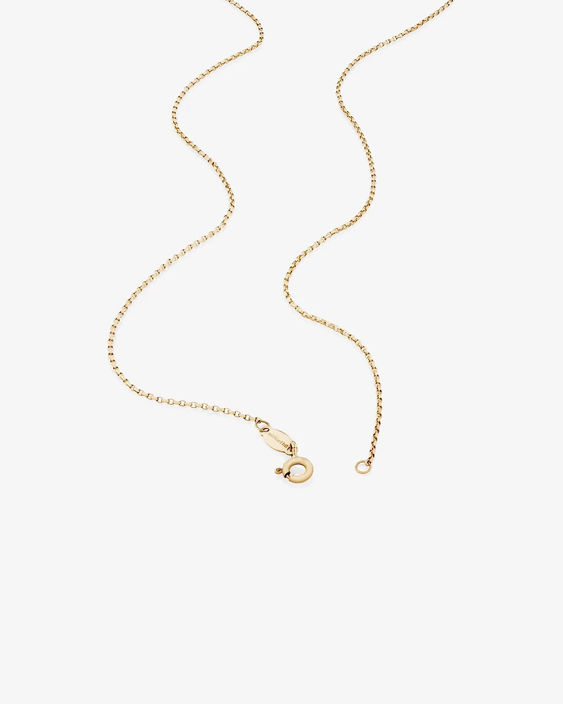 50cm (20") 1mm Width Diamond Cut Belcher Chain in 18kt Yellow Gold