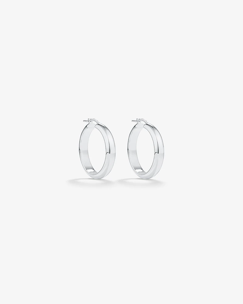 25mm Hoop Earrings in Sterling Silver