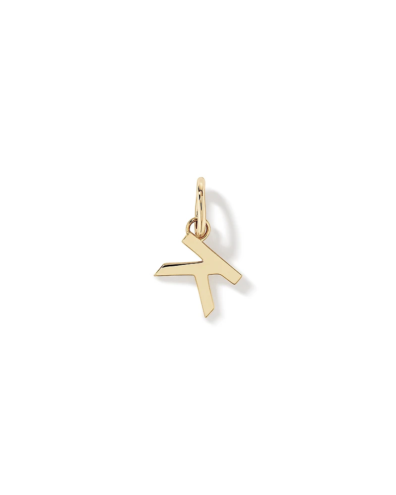 Letter K Initial Pendant in 10kt Yellow Gold