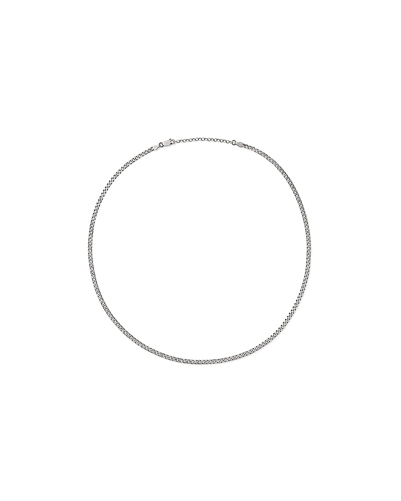 Chaîne gourmette oxydée en argent sterling de 60 cm (24 po)