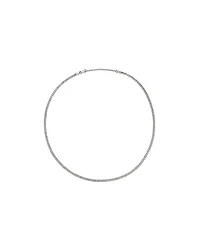 Chaîne gourmette oxydée en argent sterling de 60 cm (24 po)