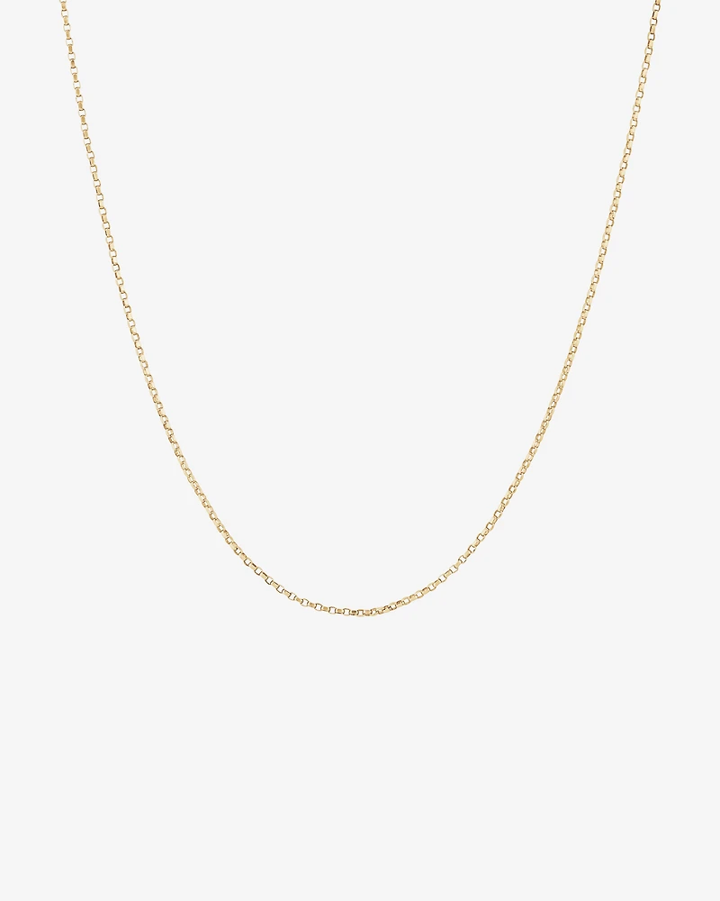 50cm (20") 1mm-1.5mm Width Diamond Cut Belcher Chain in 18kt Yellow Gold