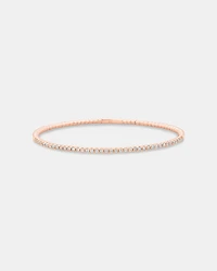 Bracelet Jonc Flex Rangée de Diamant de 0,68 Carat TW en Or Rose 10kt
