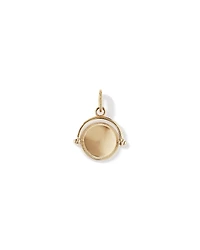 Engravable Spinning Circle Pendant in 10kt Yellow Gold