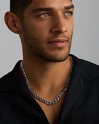 Chaîne gourmette de 11,3mm en argent sterling