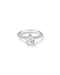 1.96 Carat TW Pear Cut Laboratory-Grown Diamond Engagement Ring 14kt White Gold