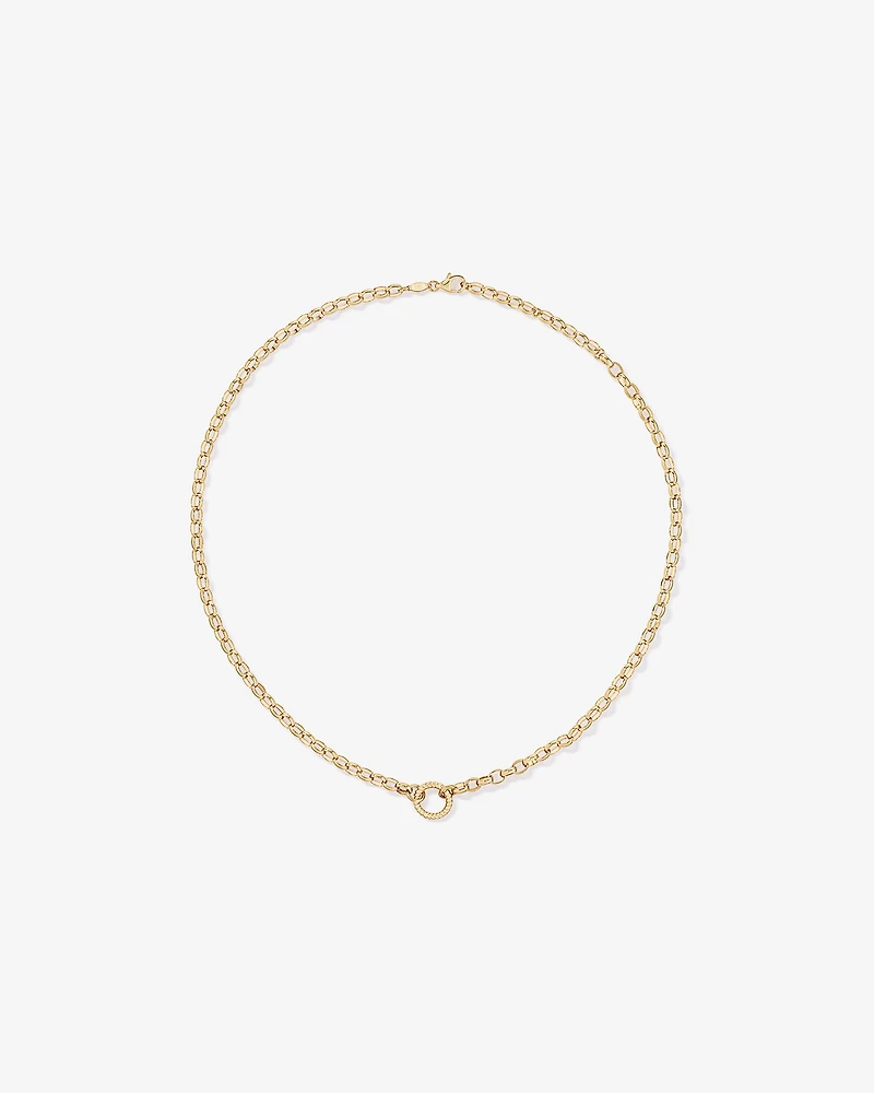 50cm (20") Oval Belcher Chain in 10kt Yellow Gold