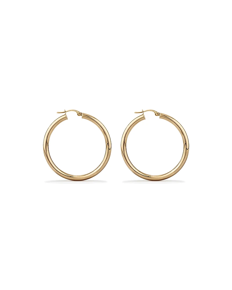 30mm Hoop Earrings in 10kt Yellow Gold