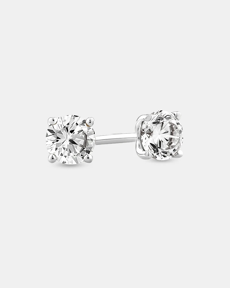 Carat TW Diamond Solitaire Stud Earrings 18kt Gold