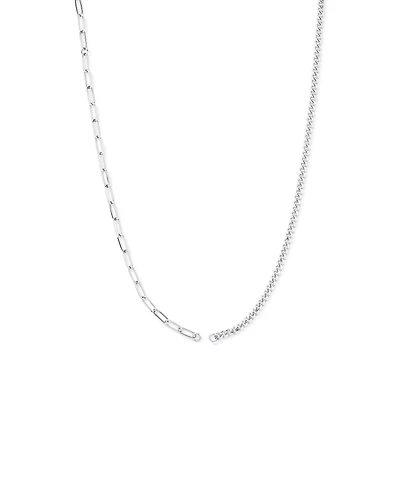 Trombone et collier en maillon de curb en argent sterling