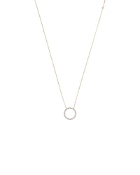 0.85 Carat TW Laboratory-Grown Diamond Circle Necklace in 10kt Yellow Gold