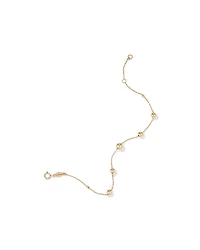 Bracelet de 19 cm en or jaune 10 K avec perles