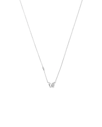 50cm (19.6") Butterfly Necklace with Cubic Zirconia in Sterling Silver