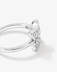 Bague papillon en zircon cubique en argent sterling
