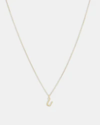 U Initial Pendant in 10kt Yellow Gold