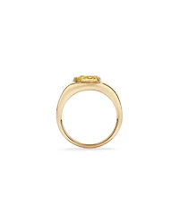 Pear Cut Lemon Quartz East-to-West Set Ring 10kt Yellow Gold