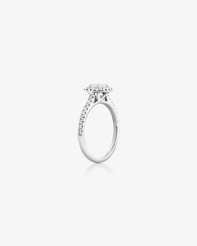 Engagement Ring with 0.95 Carat TW Of Diamonds In 14kt White Gold