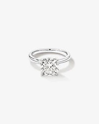 3,00 Carats Poids Total Bague De Fiançailles Solitaire En Diamant Coupe Coussin Cultivé En Laboratoire, En Platine