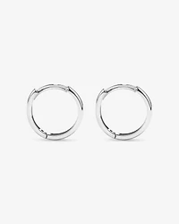 12mm Medium Polished Huggie Earrings in Sterling Silver