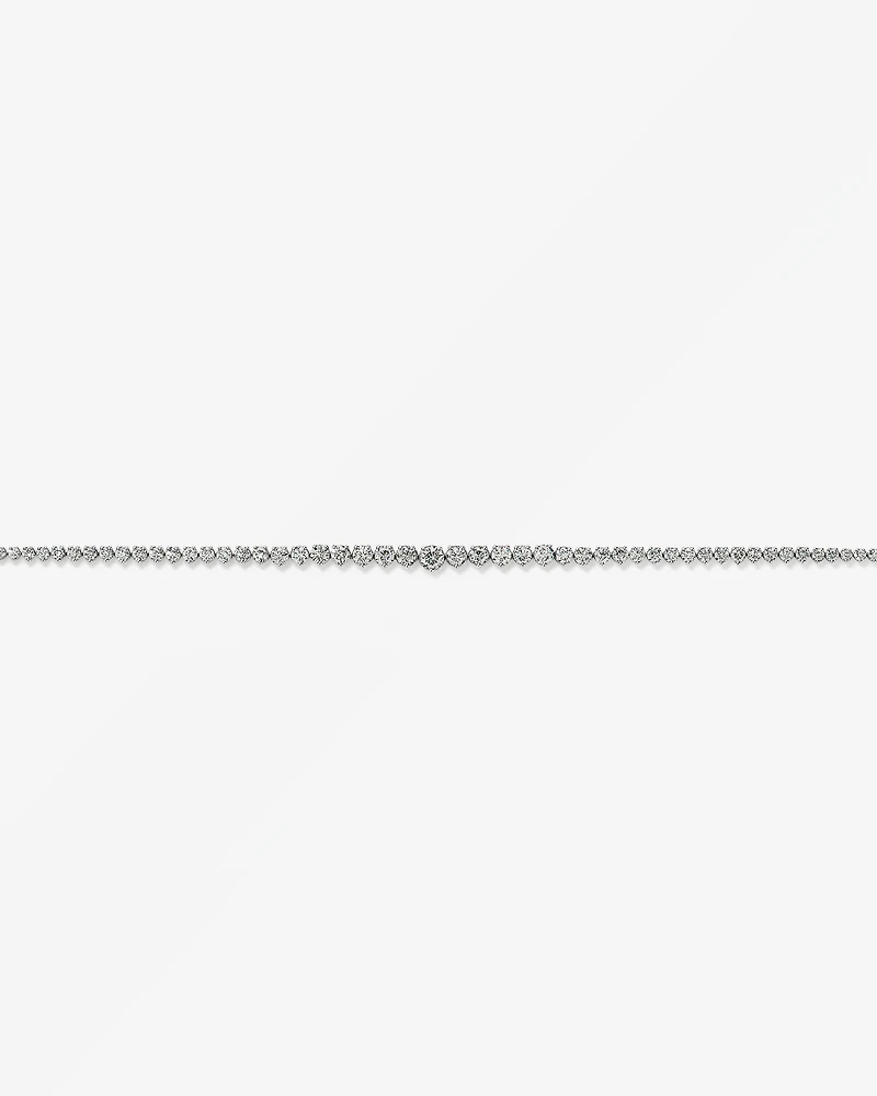 10.00 Carat TW Graduated Diamond Riviera Tennis Necklace in 18kt White Gold