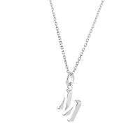 "M" Initial Pendant in Sterling Silver