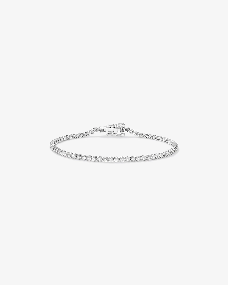 Bracelet de tennis en diamant cultivé en laboratoire 1,00 carat TW en argent sterling