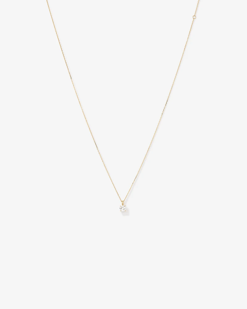 0.50 Carat TW Laboratory-Grown Diamond Solitaire Pendant in 14kt Yellow Gold