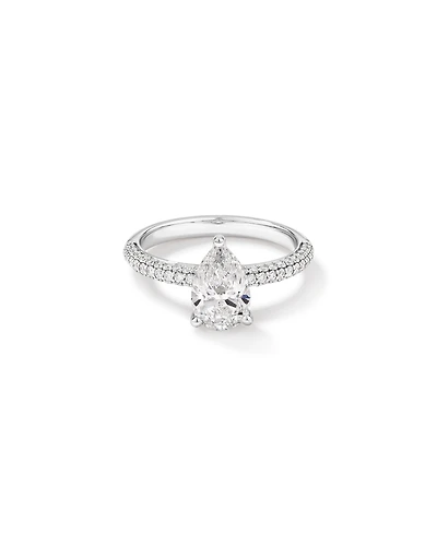 1.96 Carat TW Pear Cut Laboratory-Grown Diamond Engagement Ring 14kt White Gold