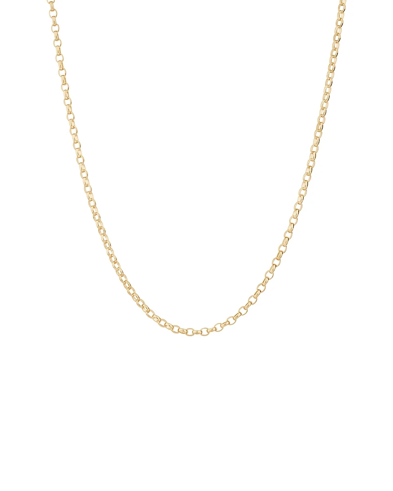 Chaîne belcher ovale de 55 cm en or jaune 10 K