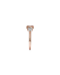 Ring with Morganite & 0.40 Carat TW of Diamonds in 10kt Rose Gold