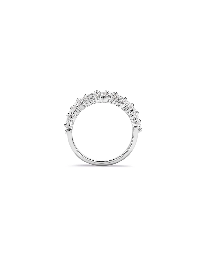 2.46 Carat TW Laboratory-Grown Marquise and Round Brilliant Diamond Ring 10kt White Gold