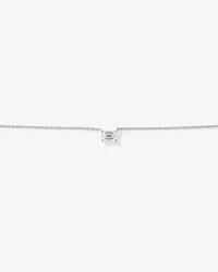 Collier Lab Solitaire Diamond Taltion Émeraude 0.50TW en argent