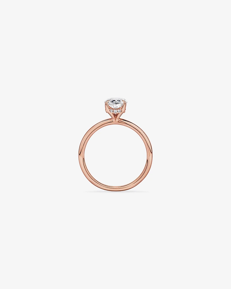 1.57TW Oval Laboratory-Grown Diamond Solitaire Ring 14kt Rose Gold