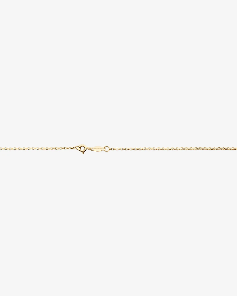 50cm (20") 1mm-1.5mm Width Diamond Cut Belcher Chain in 18kt Yellow Gold