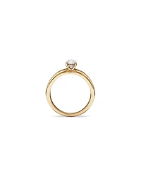 0.77 Carat TW Round Brilliant Diamond and Baguette, Princess Side Accent Engagement Ring with Hidden Halo in 14kt Yellow Gold