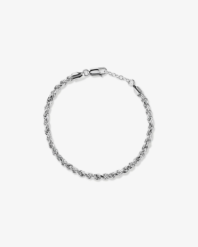 Bracelet torsadé de 23 cm (9 po) en argent sterling