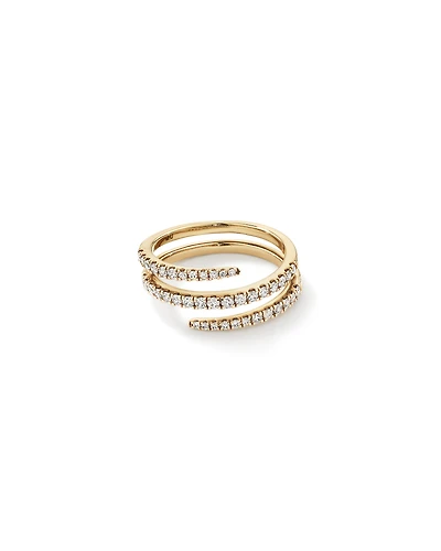 Bague en or jaune 10 K avec diamants totalisant 0,50 ct