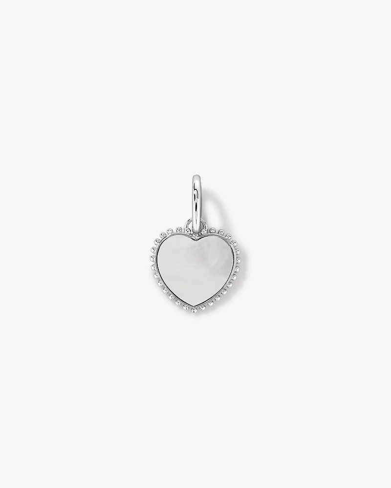Mother of Pearl Love Heart Pendant in Sterling Silver
