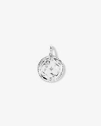 Pendentif zodiaque Poissons avec accents de diamants en argent sterling