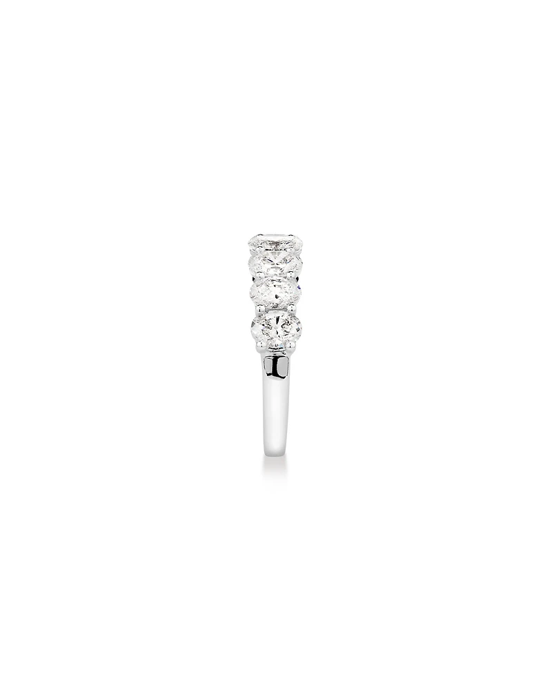 Bague de mariage ovale TW 2,00 carats en diamant cultivé laboratoire or blanc 14