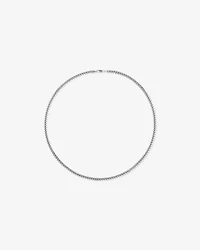 55cm (22") 5.35mm Width Miami Curb Chain Necklace in Sterling Silver