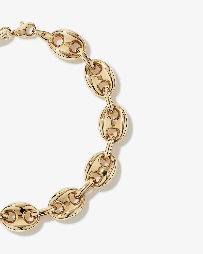 Puff Anchor Bracelet in 18kt Gold Vermeil